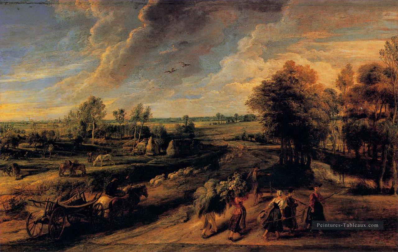 le retour des ouvriers agricoles des champs Peter Paul Rubens Peintures à l'huile